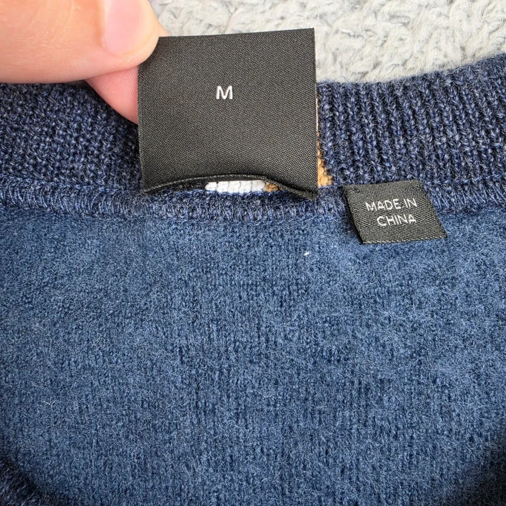 Hugo Boss Sweater Mens S Blue Virgin Wool Crewneck Long Sleeve Pullover Normcore